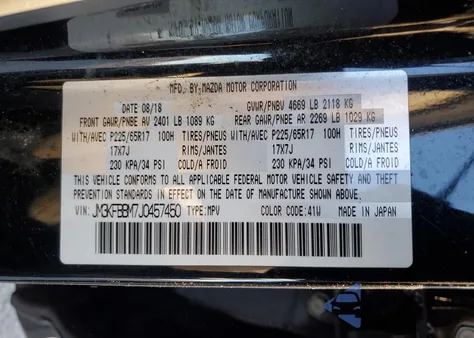 2018 Mazda Cx-5 Sport from USA, damaged, VIN JM3KFBBM7J0457450